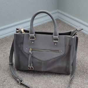 Moda Luxe Bridgette Grey vegan leather purse